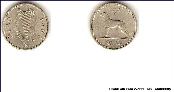 6 pence 
copper-nickel