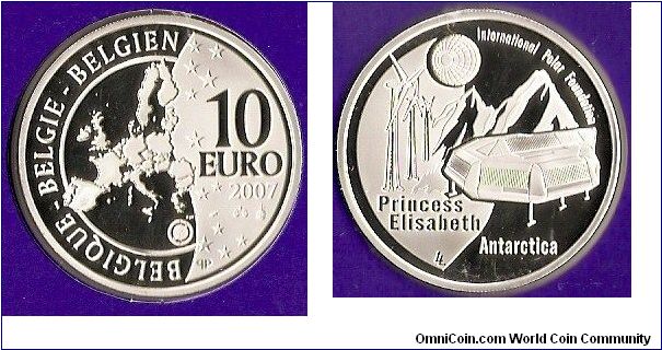 10 euro
scientific base Princess Elisabeth on Antarctica / International Polar Foundation