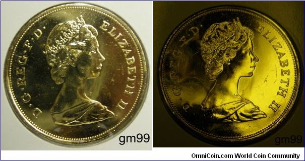 BOTH ARE THE REVERSE SIDE. QUEEN ELIZABETH II. THIS IS A 24 KARART GOLD, ELECTROPLATED LEGAL TENDER COIN.