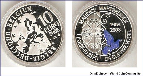 10 euro
centenary of the play The Blue Bird by the Belgian Nobelpricewinner of literature Maurice Maeterlinck