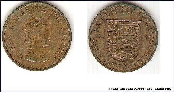 1/12 of a shilling
900 anniversary of the Battle of Hastings 1066-1966
Elizabeth II