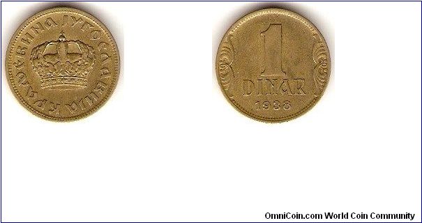 Kingdom of Yugoslavia
1 dinar