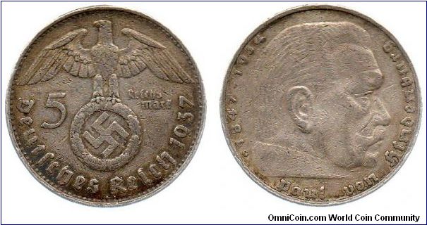 1937 5 Reichsmark