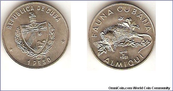 1 peso
Fauna of Cuba
almiqui