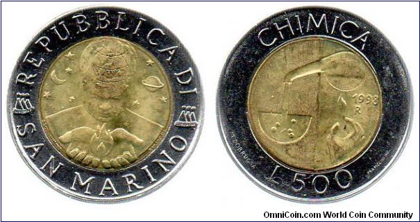 1998 San Marino 500 Lire