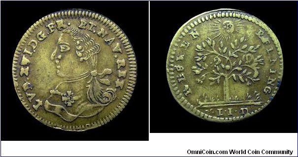 Louis XVI (Tree) - Brass Jetton 19 mm