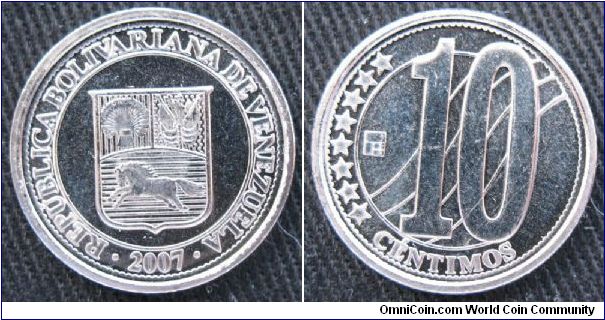 Bolivarian Republic of Venezuela, 10 centimos.