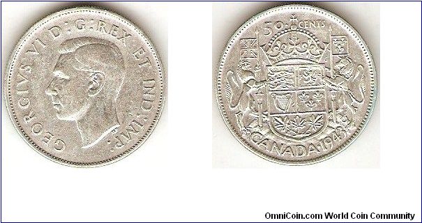 50 cents
George VI