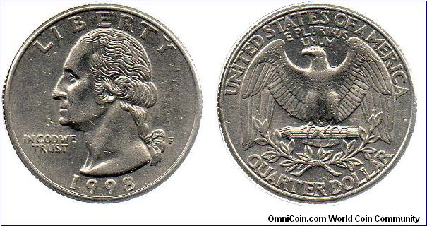 1998 quarter Dollar