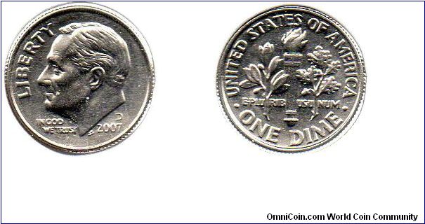 2007 Roosevelt dime