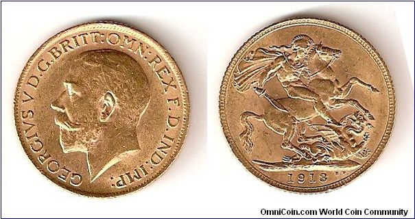 Gold Sovereign King George.