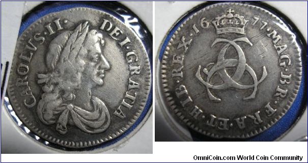 Charles II, 3 pence.