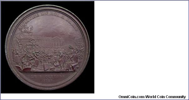 Entry of Louis XVI into Paris - Medallion uniface - Tin - Mm. 86