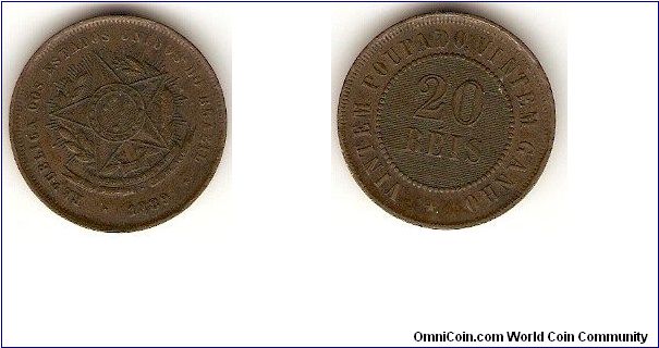 Republic of the United States of Brazil
20 reis