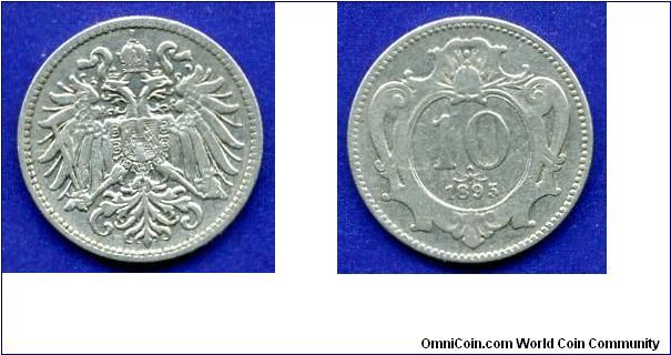 10 heller.
Franc Ioseph I (1848-1916).
Austro-Hungary empire.



Cu-Ni.