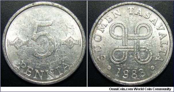 Finland 1983 5 pennia.