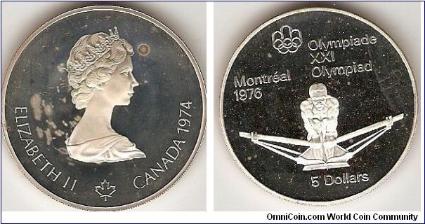 5 silver dollars
XXI Olympiad Montreal 1976
skiff