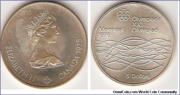 5 silver dollars
XXI Olympiad Montreal 1976
swimmer