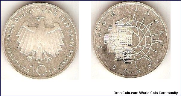 10 mark
2000 year Bonn