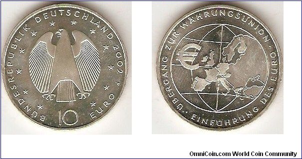 10 euro
introduction of the euro