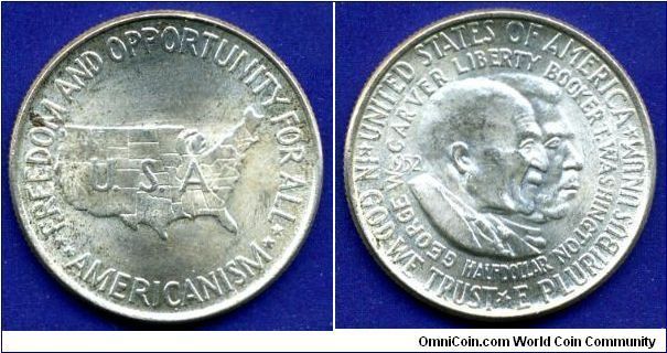 Half Dollar.
Americanism.
Booker T. Washington & Georg W. Carver.
Mintage 8006 units.


Ag900f. 12,5gr.