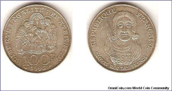 100 francs
Clovis, king of France