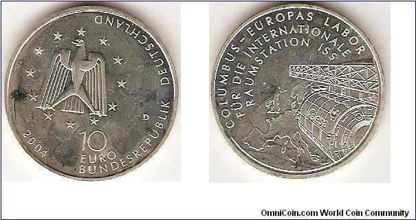 10 euro
Columbus - Europe's lab for the International Space Station ISS