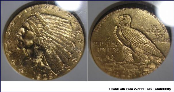 $2.50 Gold Eagle.  MS-61 as graded by NGC.