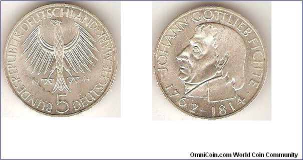 5 mark
Johann Gottlieb Fichte