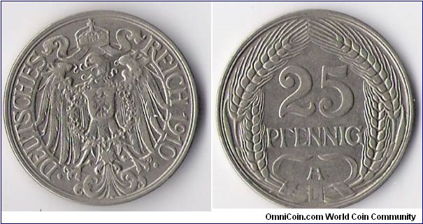25 Pfennig, Berlin mint.