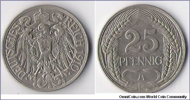 25 Pfennig, Berlin mint.
