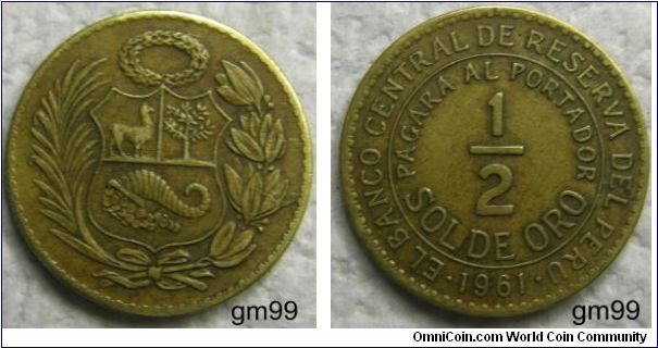 Peru km220.5 1/2 Sol (1935-1965)