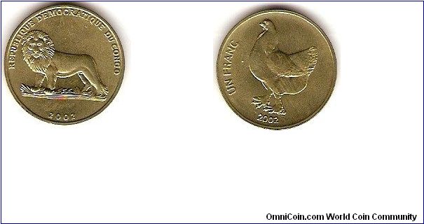 Democratic Republic of Congo (Congo-Kinshasa)
1 franc
chicken