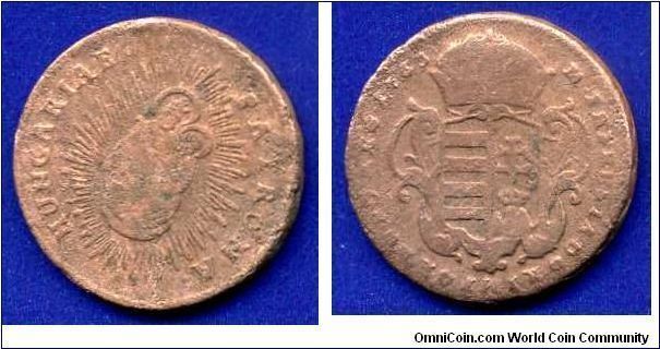 1 dinar.
Maria Theresia (1740-1780) the Queen of Hungary & Bohemia.


Cu.