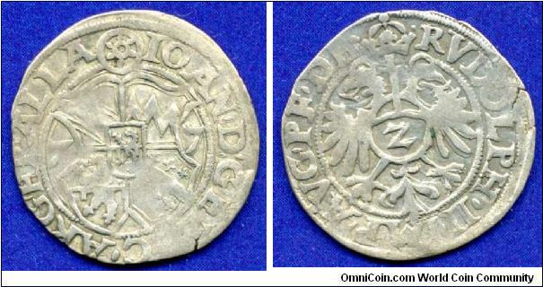 Halberbatzen (2 kreuzer, folkname - Achtpfenniger).
Free Imperial City Strasbourg.
Joann von Manderscheid (1569-1592).


Ag.