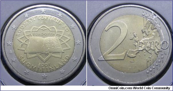 2 euro commemorating the 50th Anniversary of the Treaty of Rome.