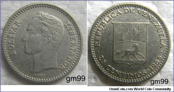 Venezuela y40 25 Centimos (1965)