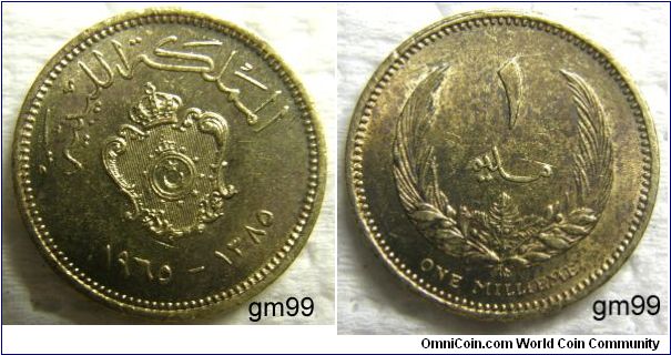 Libya km6 1 Millieme (1965)