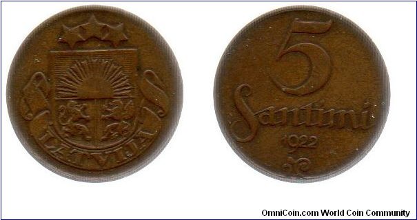 1922 5 santimi