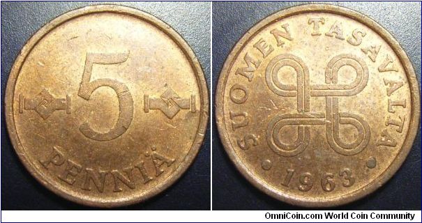Finland 1963 5 pennia.