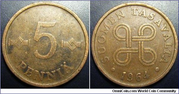 Finland 1964 5 pennia.