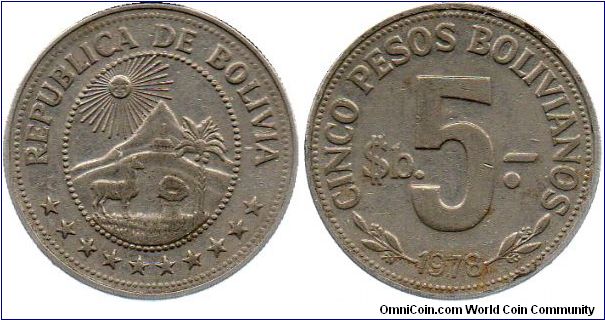 1978 5 Bolivianos