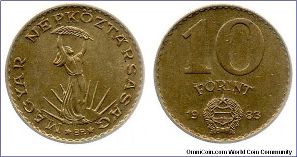 1983 10 Forint - Strobl Monument