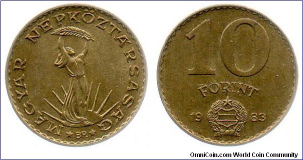 1983 10 Forint - Strobl Monument