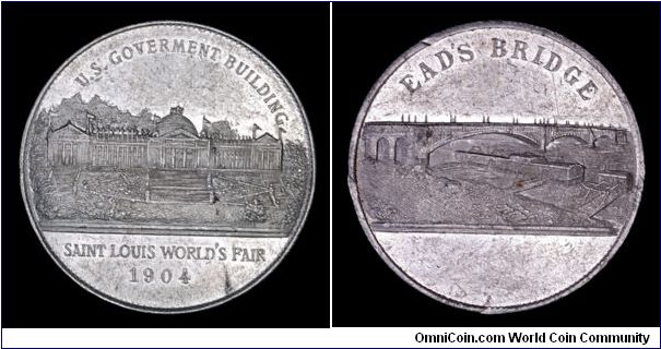 St. Louis World's Fair, Exhibition Palace Dollar by Lauer.