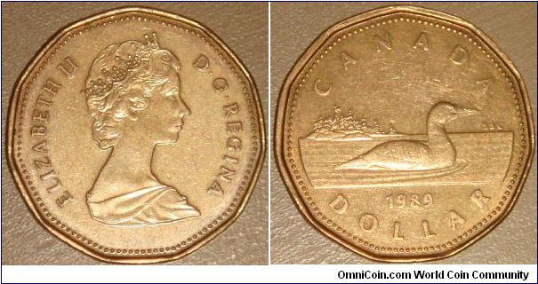 Canada, 1 dollar, 1989 (1987-1989) Regulation Coin Loonie
