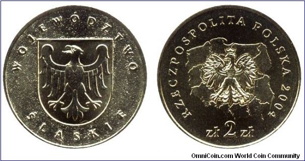 Poland, 2 zlote, 2004, Slaskie County.                                                                                                                                                                                                                                                                                                                                                                                                                                                                              