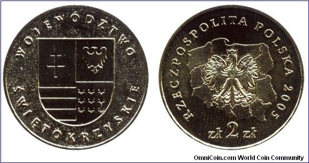 Poland, 2 zlote, 2005, Swietokrzyskie County.                                                                                                                                                                                                                                                                                                                                                                                                                                                                       