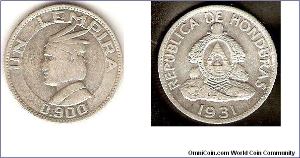 1 lempira
0.900 silver