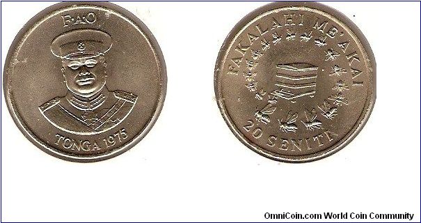 20 seniti
FAO-issue
king Taufa'ahau Tupou IV